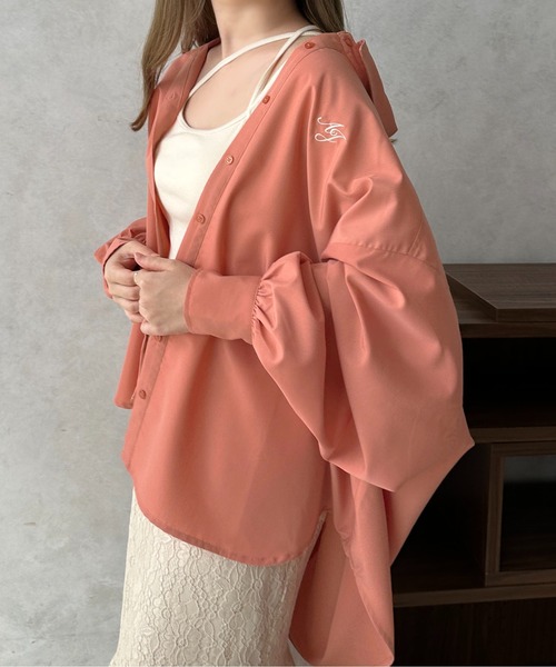 apres jour clair(アプレジュールクレア)の「【apres jour clair】ワンポイント刺繍シャツ【ZOZOTOWN限定アイテム】(シャツ/ブラウス・レディース・ベージュ/グレー/オレンジ/アイボリー・X-LARGE/フリー)」の10枚目の写真