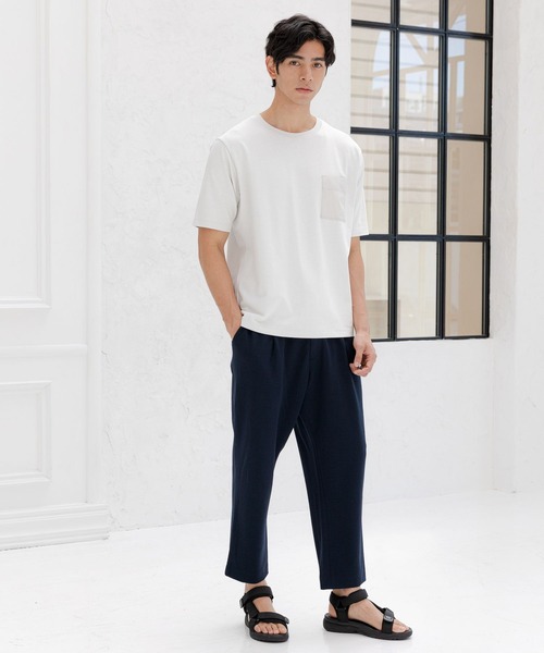 GLOBAL WORK(グローバルワーク)の「冷感マルチファンクションT/163579(Tシャツ/カットソー・メンズ・ホワイト系その他2/ライトブルー/ブラック/ライトグレー/ミント/ダークブルー/チャコールグレー・MEDIUM/X-LARGE/LARGE/SMALL)」の9枚目の写真