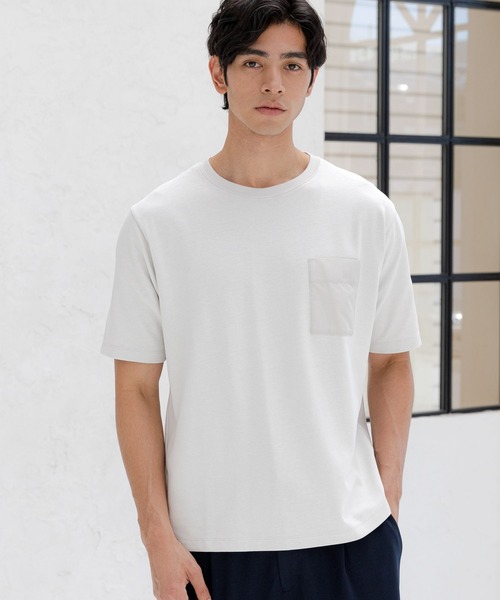 GLOBAL WORK(グローバルワーク)の「冷感マルチファンクションT/163579(Tシャツ/カットソー・メンズ・ホワイト系その他2/ライトブルー/ブラック/ライトグレー/ミント/ダークブルー/チャコールグレー・MEDIUM/X-LARGE/LARGE/SMALL)」の10枚目の写真