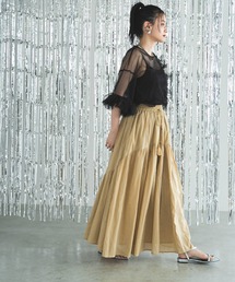 bohmal | インド綿ボリュームデザインギャザーマキシスカート(スカート)