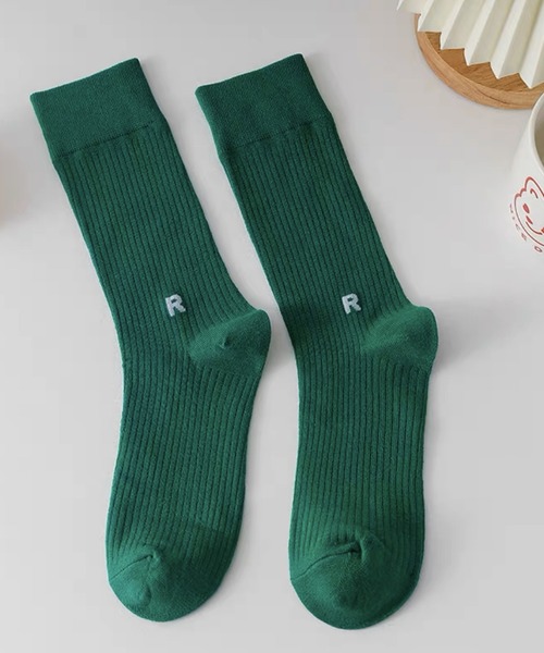 Chick（チック）の「▲one point color socks/ワンポイントカラーソックス（ソックス/靴下・レディース・ホワイト/グリーン/オレンジ/ピンク/パープル/ブラウン/ブラック・FREE）」の5枚目の写真