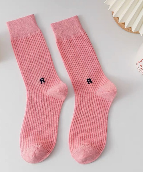 Chick（チック）の「▲one point color socks/ワンポイントカラーソックス（ソックス/靴下・レディース・ホワイト/グリーン/オレンジ/ピンク/パープル/ブラウン/ブラック・FREE）」の8枚目の写真