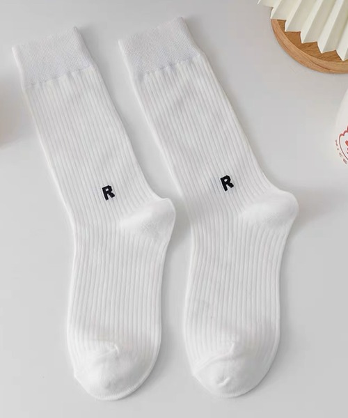 Chick（チック）の「▲one point color socks/ワンポイントカラーソックス（ソックス/靴下・レディース・ホワイト/グリーン/オレンジ/ピンク/パープル/ブラウン/ブラック・FREE）」の13枚目の写真