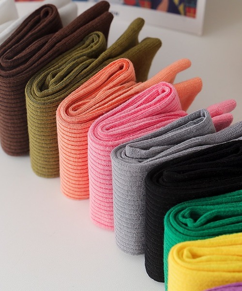 Chick（チック）の「▲one point color socks/ワンポイントカラーソックス（ソックス/靴下・レディース・ホワイト/グリーン/オレンジ/ピンク/パープル/ブラウン/ブラック・FREE）」の12枚目の写真