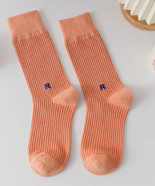 Chick（チック）の「▲one point color socks/ワンポイントカラーソックス（ソックス/靴下・レディース・ホワイト/グリーン/オレンジ/ピンク/パープル/ブラウン/ブラック・FREE）」の16枚目の写真