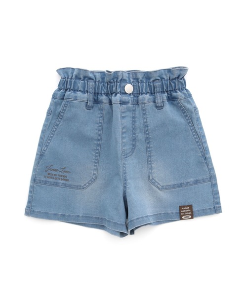 JENNI love（ジェニィラブ）の「ウエストギャザーデニムショーパン（デニムパンツ・キッズ・ブルー/サックスブルー・150cm/160cm/130cm/140cm）」の17枚目の写真