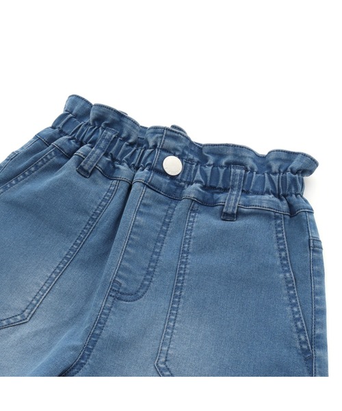 JENNI love（ジェニィラブ）の「ウエストギャザーデニムショーパン（デニムパンツ・キッズ・ブルー/サックスブルー・150cm/160cm/130cm/140cm）」の4枚目の写真