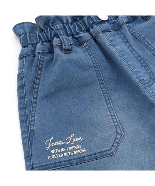 JENNI love（ジェニィラブ）の「ウエストギャザーデニムショーパン（デニムパンツ・キッズ・ブルー/サックスブルー・150cm/160cm/130cm/140cm）」の18枚目の写真