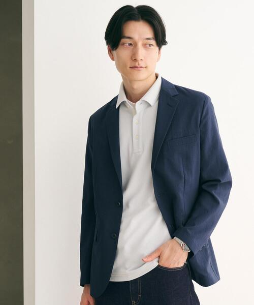 green label relaxing（グリーンレーベルリラクシング）の「ドライストレッチ 2B ジャケット -・防シワ・吸水速乾-（テーラードジャケット・メンズ・ダークグリーン/ベージュ/ネイビー・XS/S/M/L/XL）」の3枚目の写真