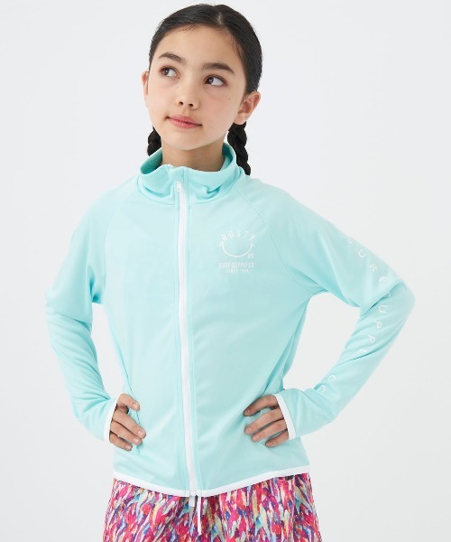 RUSTY（ラスティ）の「【RUSTY:ラスティー】キッズラッシュガード　ニコちゃんシリーズ（ラッシュガード・キッズ・エメラルド/ブラック/ピンク/ホワイト/イエロー・140/150/160/100/110/120/130）」の3枚目の写真