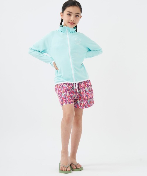 RUSTY（ラスティ）の「【RUSTY:ラスティー】キッズラッシュガード　ニコちゃんシリーズ（ラッシュガード・キッズ・エメラルド/ブラック/ピンク/ホワイト/イエロー・140/150/160/100/110/120/130）」の17枚目の写真