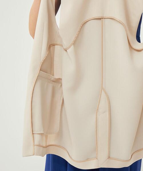 green label relaxing（グリーンレーベルリラクシング）の「メルティ ジレ -マシンウォッシャブル・ストレッチ・防シワ- ◇No12◇（ベスト・レディース・ダークグレー/モカ/ナチュラル・FREE）」の22枚目の写真