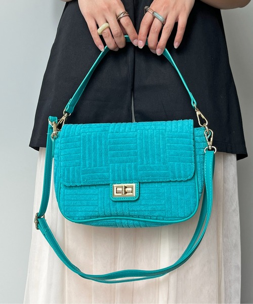 CPCM（シーピーシーエム）の「パイル地2WAYショルダー（ショルダーバッグ・レディース・オレンジ/ブルー/ブラック・FREE）」の2枚目の写真