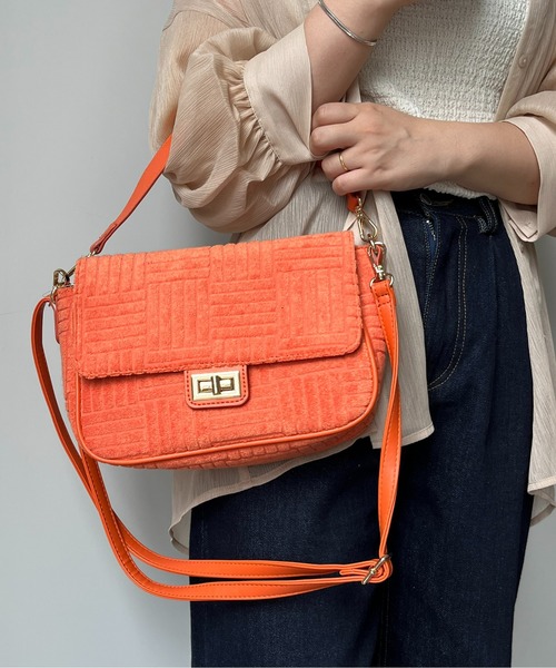 CPCM（シーピーシーエム）の「パイル地2WAYショルダー（ショルダーバッグ・レディース・オレンジ/ブルー/ブラック・FREE）」の6枚目の写真