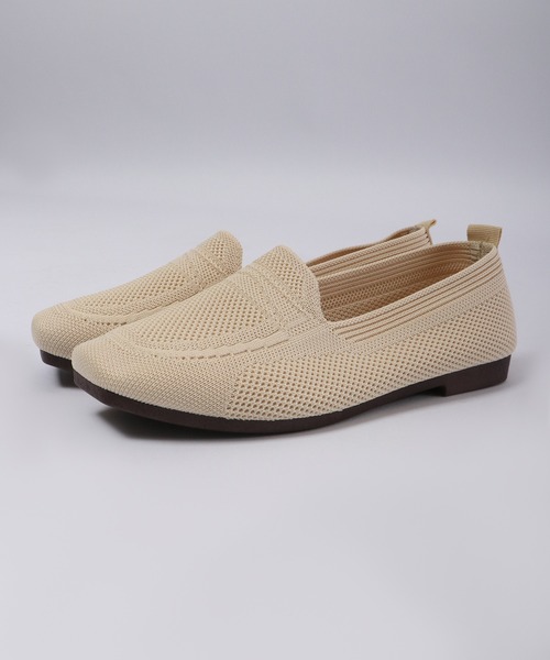 ★one F ファーム★ セール】PAGE ONE ローファー風ニットパンプス（パンプス