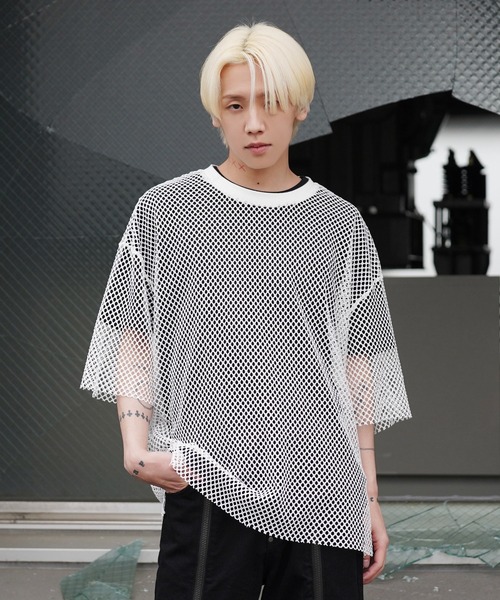 G.O.C（ジーオーシー）の「オーバーサイズ メッシュ 半袖 TEE（T