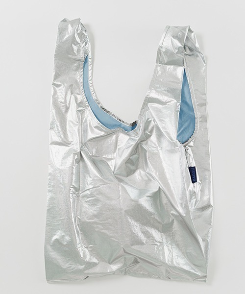 BAGGU（バグー）の「BAGGU Standard Bag メタリック（エコバッグ/サブバッグ・レディース・シルバー/ゴールド/ブルー系その他/シルバー系その他/ライム/ピンクゴールド/ホワイト系その他3/ピンク系その他・FREE）」の6枚目の写真