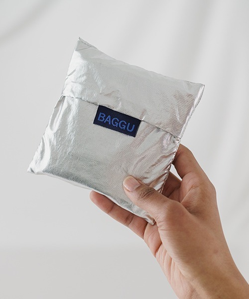 BAGGU（バグー）の「BAGGU Standard Bag メタリック（エコバッグ/サブバッグ・レディース・シルバー/ゴールド/ブルー系その他/シルバー系その他/ライム/ピンクゴールド/ホワイト系その他3/ピンク系その他・FREE）」の12枚目の写真