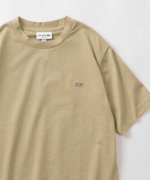LACOSTE（ラコステ）の「【LACOSTE/ラコステ】クロコエンブレム アウトライン クロック 半袖Tシャツ/ブランドロゴワッペンT（Tシャツ/カットソー・メンズ・ホワイト/ネイビー/ベージュ・M/L）」の2枚目の写真