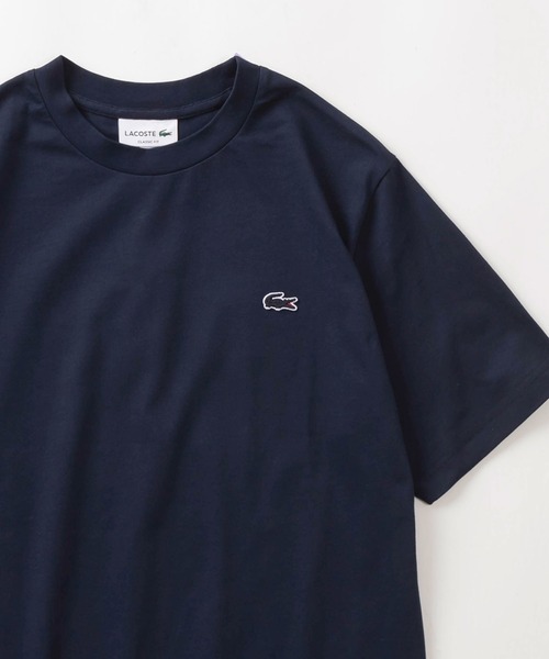LACOSTE（ラコステ）の「【LACOSTE/ラコステ】クロコエンブレム アウトライン クロック 半袖Tシャツ/ブランドロゴワッペンT（Tシャツ/カットソー・メンズ・ホワイト/ネイビー/ベージュ・M/L）」の3枚目の写真