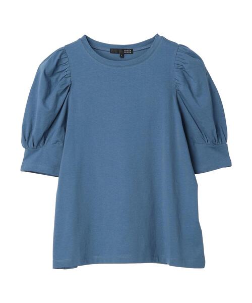 Sugar spoon（シュガースプーン）の「・SUGAR　SPOON　ギャザーパフTシャツ（Tシャツ/カットソー・レディース・オフホワイト/ブルー/ブラック/グリーン・FREE）」の9枚目の写真