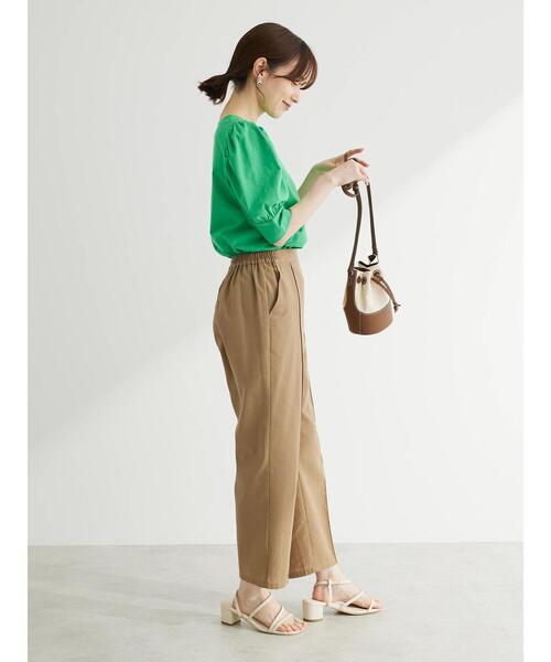 Sugar spoon（シュガースプーン）の「・SUGAR　SPOON　ギャザーパフTシャツ（Tシャツ/カットソー・レディース・オフホワイト/ブルー/ブラック/グリーン・FREE）」の11枚目の写真