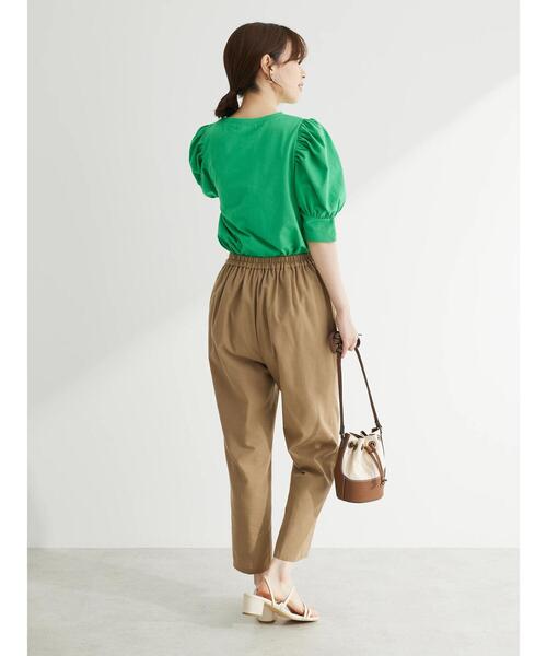 Sugar spoon（シュガースプーン）の「・SUGAR　SPOON　ギャザーパフTシャツ（Tシャツ/カットソー・レディース・オフホワイト/ブルー/ブラック/グリーン・FREE）」の12枚目の写真