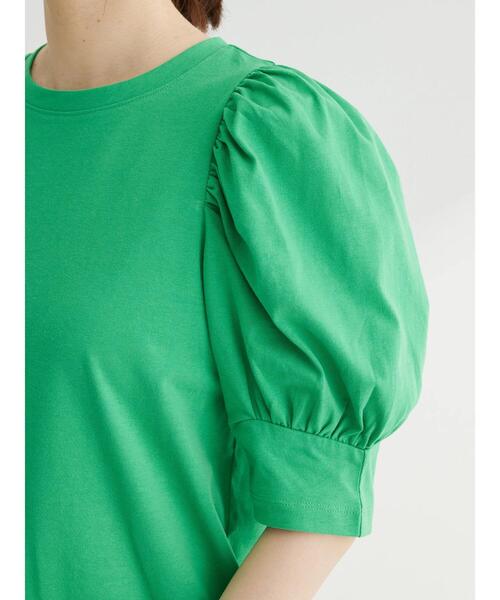 Sugar spoon（シュガースプーン）の「・SUGAR　SPOON　ギャザーパフTシャツ（Tシャツ/カットソー・レディース・オフホワイト/ブルー/ブラック/グリーン・FREE）」の19枚目の写真