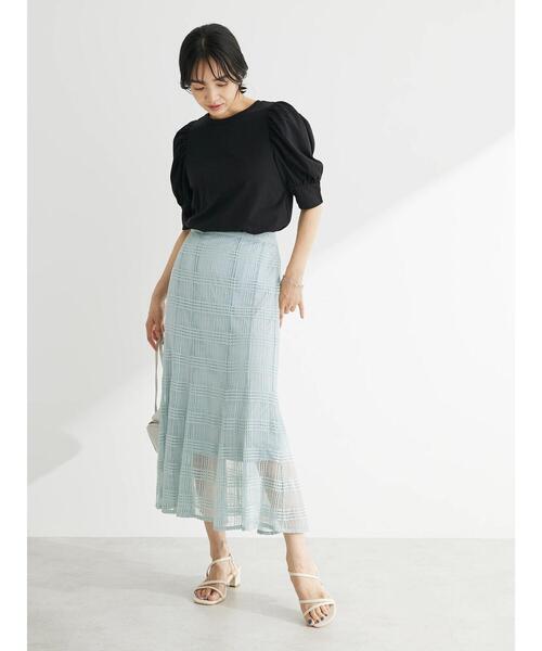 Sugar spoon（シュガースプーン）の「・SUGAR　SPOON　ギャザーパフTシャツ（Tシャツ/カットソー・レディース・オフホワイト/ブルー/ブラック/グリーン・FREE）」の20枚目の写真