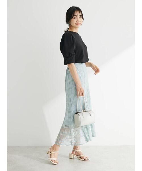 Sugar spoon（シュガースプーン）の「・SUGAR　SPOON　ギャザーパフTシャツ（Tシャツ/カットソー・レディース・オフホワイト/ブルー/ブラック/グリーン・FREE）」の21枚目の写真