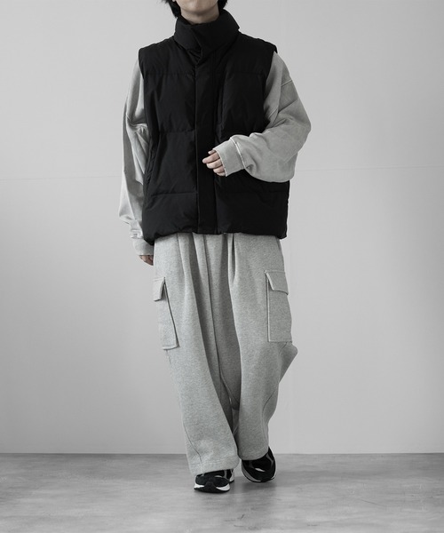 RUUBON（ルーボン）の「【RUUBON】padded volume heat vest / パデッド ボリューム ヒート ベスト（ダウンベスト・メンズ・ブラック/ナチュラル・L/M/S）」の5枚目の写真