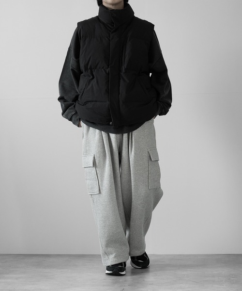 RUUBON（ルーボン）の「【RUUBON】padded volume heat vest / パデッド ボリューム ヒート ベスト（ダウンベスト・メンズ・ブラック/ナチュラル・L/M/S）」の3枚目の写真