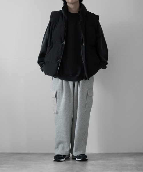 RUUBON（ルーボン）の「【RUUBON】padded volume heat vest / パデッド ボリューム ヒート ベスト（ダウンベスト・メンズ・ブラック/ナチュラル・L/M/S）」の4枚目の写真