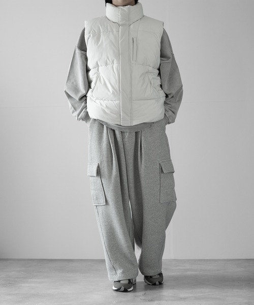 RUUBON（ルーボン）の「【RUUBON】padded volume heat vest / パデッド ボリューム ヒート ベスト（ダウンベスト・メンズ・ブラック/ナチュラル・L/M/S）」の14枚目の写真