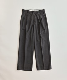 【WILD LIFE TAILOR】ウール ワイド ストレート スラックス パンツ