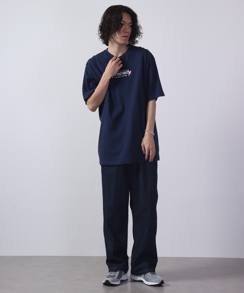 MODISH GAZE（モディシュガゼ）の「MODISH GAZE properly刺繍Tシャツ 半袖（Tシャツ/カットソー・メンズ・ネイビー/ホワイト/ブラック・M/L/XL）」の9枚目の写真