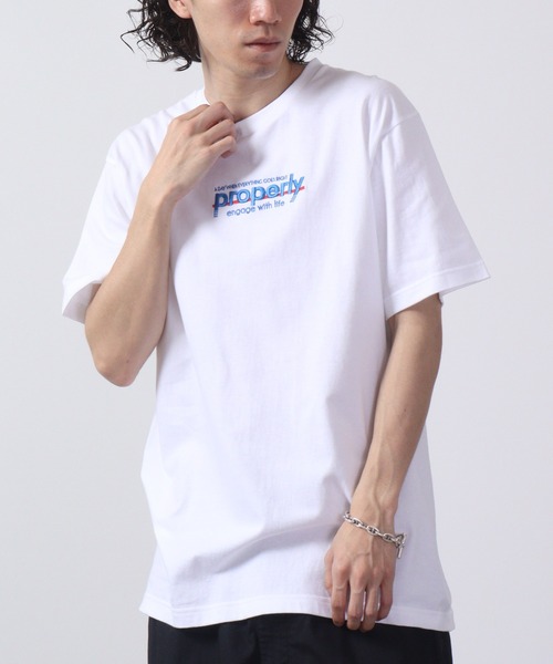 MODISH GAZE（モディシュガゼ）の「MODISH GAZE properly刺繍Tシャツ 半袖（Tシャツ/カットソー・メンズ・ネイビー/ホワイト/ブラック・M/L/XL）」の17枚目の写真