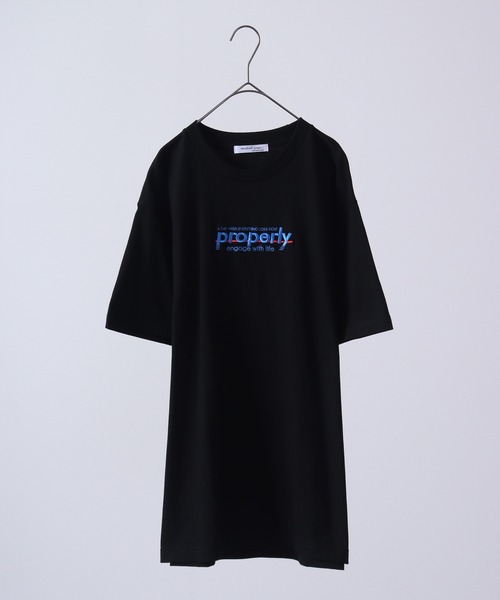 MODISH GAZE（モディシュガゼ）の「MODISH GAZE properly刺繍Tシャツ 半袖（Tシャツ/カットソー・メンズ・ネイビー/ホワイト/ブラック・M/L/XL）」の11枚目の写真