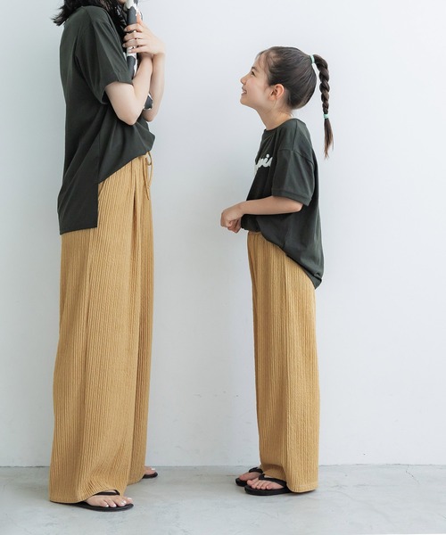 coca(coca)(コカ)の「キッズ 親子お揃いジャガートストライプイージーパンツ(その他パンツ・キッズ・イエロー/ネイビー/ベージュ/ブラック・110/120/130/140)」の10枚目の写真