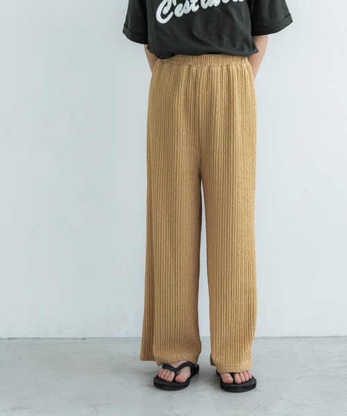 coca(coca)(コカ)の「キッズ 親子お揃いジャガートストライプイージーパンツ(その他パンツ・キッズ・イエロー/ネイビー/ベージュ/ブラック・110/120/130/140)」の11枚目の写真