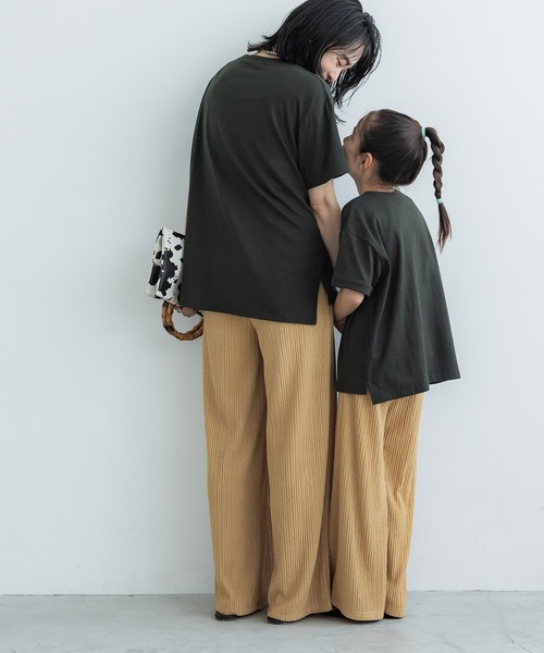 coca(coca)(コカ)の「キッズ 親子お揃いジャガートストライプイージーパンツ(その他パンツ・キッズ・イエロー/ネイビー/ベージュ/ブラック・110/120/130/140)」の5枚目の写真