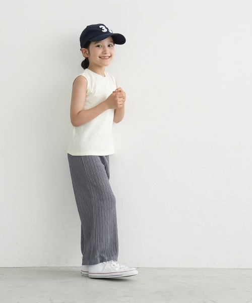 coca(coca)(コカ)の「キッズ 親子お揃いジャガートストライプイージーパンツ(その他パンツ・キッズ・イエロー/ネイビー/ベージュ/ブラック・110/120/130/140)」の7枚目の写真