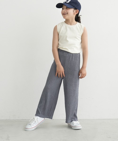 coca(coca)(コカ)の「キッズ 親子お揃いジャガートストライプイージーパンツ(その他パンツ・キッズ・イエロー/ネイビー/ベージュ/ブラック・110/120/130/140)」の9枚目の写真