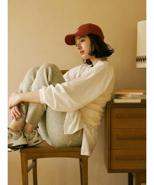 Ungrid（アングリッド）の「ショルダースリットロングスリーブTee（Tシャツ/カットソー・レディース・チャコールグレー/パープル/オフホワイト・FREE）」の14枚目の写真