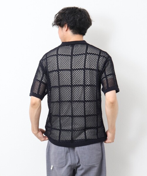 NOLLEY'S goodman（ノーリーズグッドマン）の「Tシャツ付き メッシュ編みニットポロシャツ（ポロシャツ・メンズ・ダークネイビー/ライトグレー/オリーブ・M/L）」の5枚目の写真