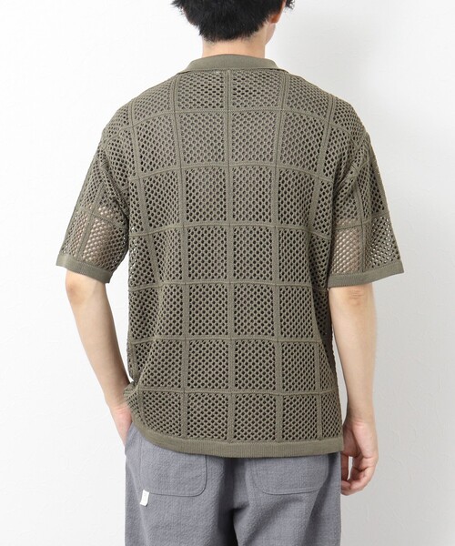 NOLLEY'S goodman（ノーリーズグッドマン）の「Tシャツ付き メッシュ編みニットポロシャツ（ポロシャツ・メンズ・ダークネイビー/ライトグレー/オリーブ・M/L）」の6枚目の写真