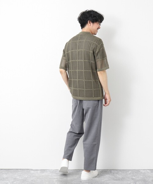 NOLLEY'S goodman（ノーリーズグッドマン）の「Tシャツ付き メッシュ編みニットポロシャツ（ポロシャツ・メンズ・ダークネイビー/ライトグレー/オリーブ・M/L）」の2枚目の写真