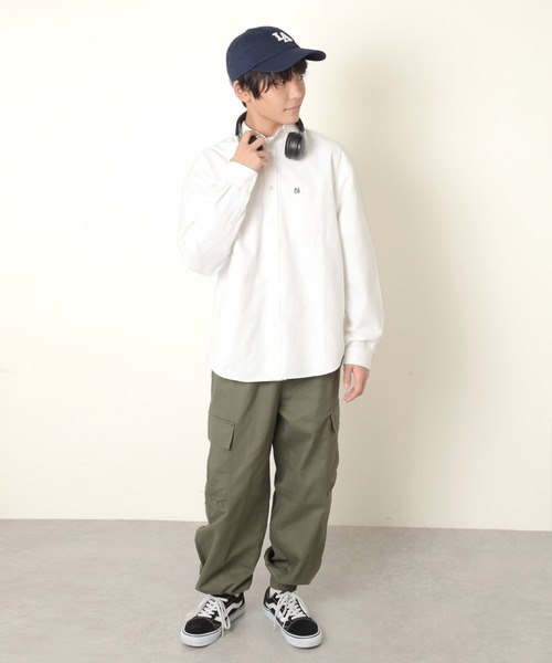 GLAZOS(グラソス)の「オックスフォード長袖シャツ(シャツ/ブラウス・キッズ・サックスブルー/ホワイト/インディゴブルー・140cm/160cm/150cm/170cm)」の14枚目の写真