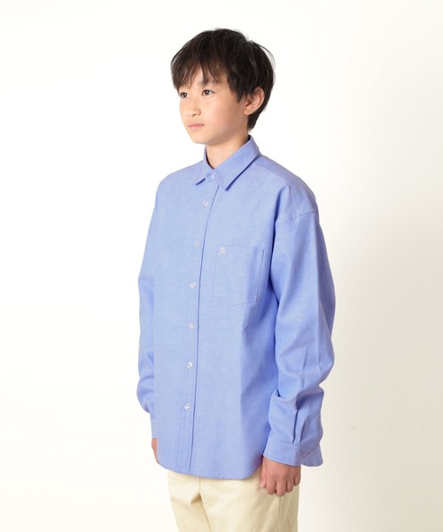 GLAZOS(グラソス)の「オックスフォード長袖シャツ(シャツ/ブラウス・キッズ・サックスブルー/ホワイト/インディゴブルー・140cm/160cm/150cm/170cm)」の17枚目の写真