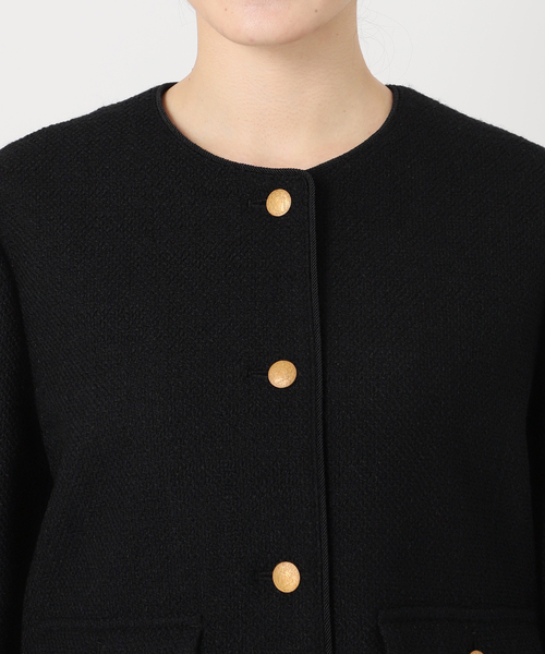 VERMEIL par iena(ヴェルメイユパーイエナ)の「ノーカラーツィードジャケット(ノーカラージャケット・レディース・ブラック・38/36)」の9枚目の写真